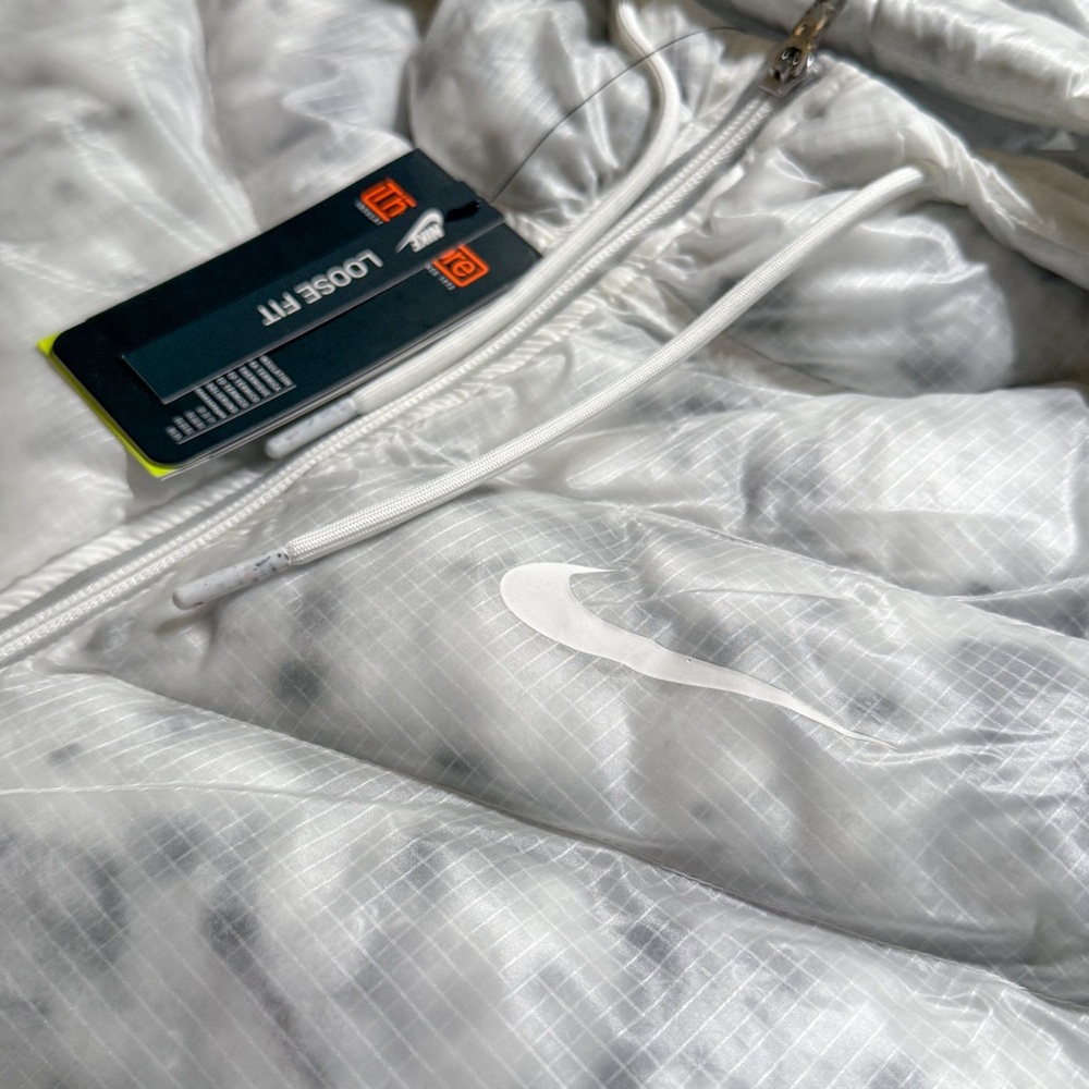 NWT Nike Sportswear XS Marble EcoDown Summit White Long Parka Jacket CZ1909-121 - Picture 2 of 4